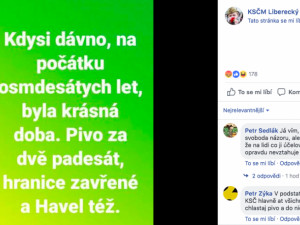 Pivo za dvě padesát, hranice zavřené a Havel též. Vtip na facebooku komunistů rozohnil veřejnost