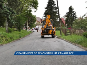 V Kameničce platí uzavírka kvůli rekonstrukci kanalizace, řidiči neprojedou