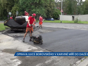Oprava ulice Borovského v Karviné míří do poslední etapy, část bude úplně uzavřena