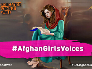 Kampaň #AfghanGirlsVoices organizace Education Cannot Wait upozorňuje na skutečná svědectví o naději, odvaze a odolnosti afghánských dívek, kterým bylo odepřeno právo na vzdělání