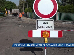 V Karviné-Starém Městě se opravuje silnice, řidiči projedou souběžnou komunikací za potokem