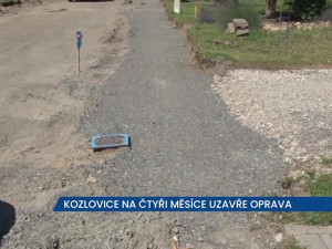 V Kozlovicích na Přerovsku budou čtyři měsíce dopravní komplikace, uzavřela je oprava tamní silnice