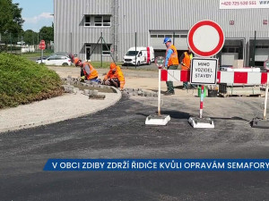 V obci Zdiby zdrží řidiče kvůli opravám semafory