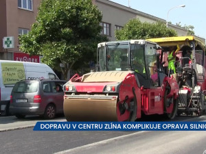 Dopravu v centru Zlína komplikuje oprava silnice