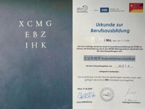 38 adeptů ze společnosti XCMG získalo v průlomovém čínsko-německém programu certifikaci IHK