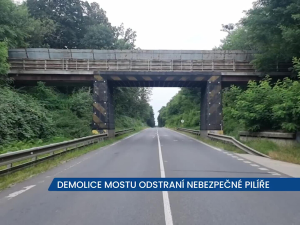 Demolice mostu odstraní od frekventované silnice mezi Ostravou a Hlučínem nebezpečné pilíře