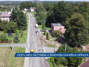 Cestu mezi Horními Datyněmi a Šenovem uzavřela rekonstrukce silnice