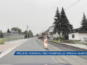 Průjezd horskou obcí Ostravice komplikuje oprava silnice