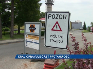 Zlínský kraj opravuje část průtahu obcí Halenkovice