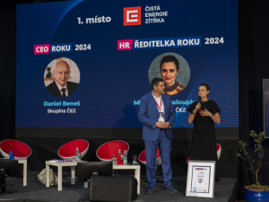 Tituly CEO a HR ŘEDITELKA ROKU 2024 obhájili Daniel Beneš a Michaela Chaloupková ze Skupiny ČEZ