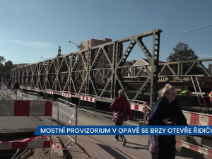 Mostní provizorium v Opavě se již brzy otevře řidičům, zatím je zde vjezd zakázán