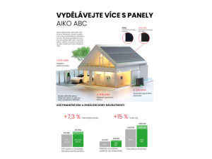 Schlieger nabízí nové fotovoltaické panely AIKO přinášející více elektřiny a vyšší finanční zisk.