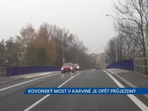 Kovonský most v Karviné je opět průjezdný, otevřen byl o 14 dní dříve