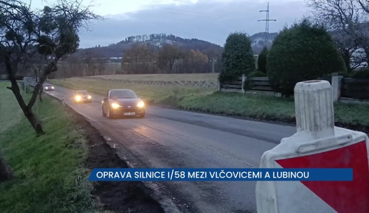 ŘSD opravuje I/58 mezi Vlčovicemi a Lubinou, projíždějte opatrně