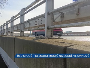 ŘSD spouští demolici dvou mostů na Rudné ulici v Ostravě-Svinově