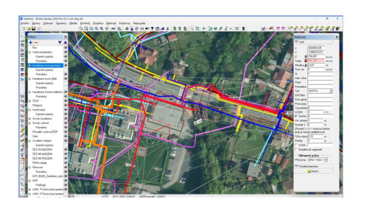Program SiteFlow pomáhá projektantům při projektování trubních staveb