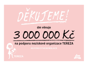 Společnost dm spolu se svými zákazníky opět pomáhá: 3 miliony Kč na klimatické vzdělávání žáků středních škol a 39,76 tuny zboží lidem v nouzi