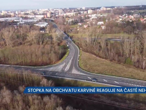 Při vjezdu na obchvat Karviné je změna, nově řidiče zastaví značka STOP