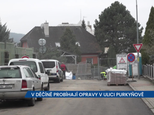 V Děčíně probíhají opravy v ulici Purkyňově