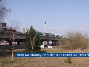 Most na silnici I/9 v České Lípě je dočasně obousměrně průjezdný