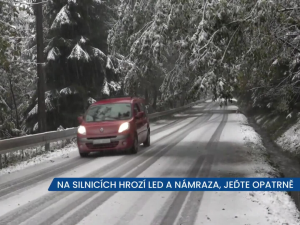 Na silnicích hrozí led a námraza, jeďte opatrně