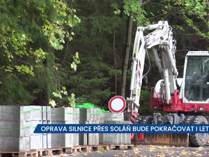 Oprava silnice přes Soláň na Valašsku bude pokračovat i letos, řidiče čekají uzavírky