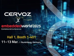 Posilujeme připojení, měníme definici výkonu: Cervoz se zúčastní veletrhu embedded world 2025