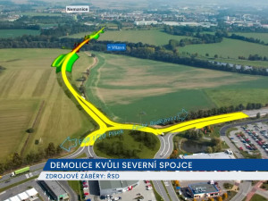 Na trase budoucí severní spojky v Českých Budějovicích probíhá demolice domů a firemních objektů